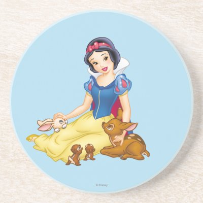 Snow White and Animal Friends Drink Coaster