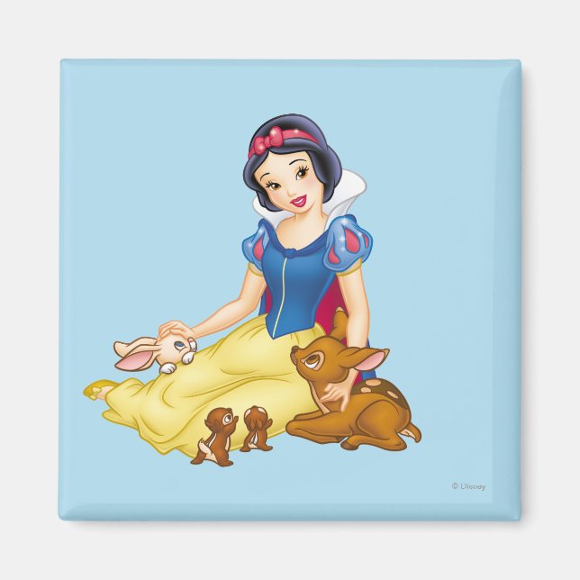 Snow White and Animal Friends Magnet (Front)