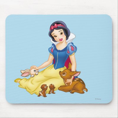 Snow White and Animal Friends Mouse Pad