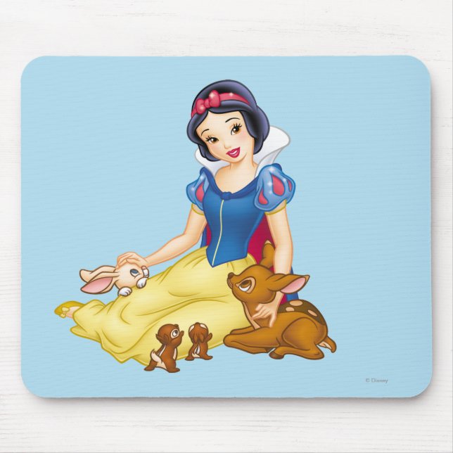 Snow White and Animal Friends Mouse Pad (Front)