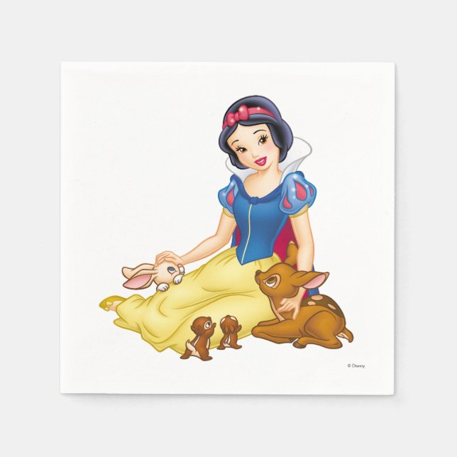 Snow White and Animal Friends Napkins (Front)