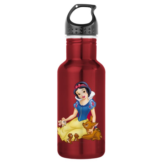 Snow White and Animal Friends Stainless Steel Water Bottle (Front)