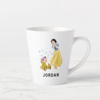 Snow White And Dopey Bubbles Latte Mug by SevenDwarfs at Zazzle