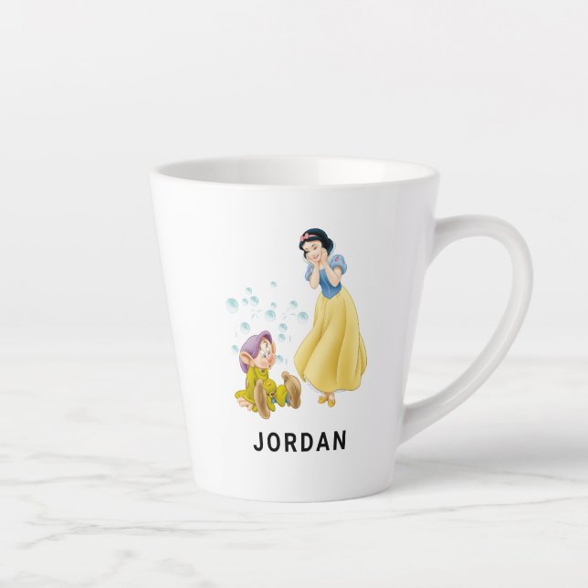 Snow White and Dopey Bubbles Latte Mug (Right)