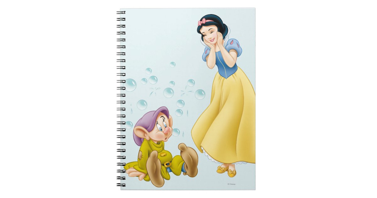 Snow White And Dopey Bubbles Notebook Zazzle 