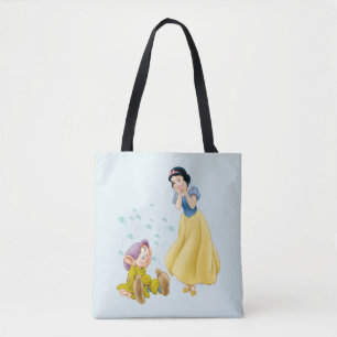 Snow White and Dopey Bubbles Tote Bag