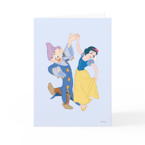 Snow White and Dopey dancing Card