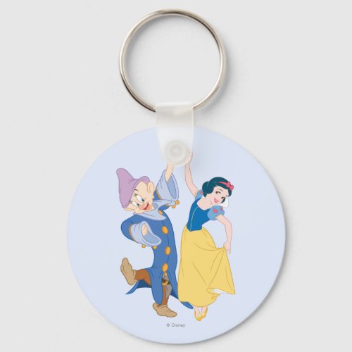 Snow White and Dopey dancing Keychain
