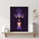 Snow White and Evil Queen Purple Poster<br><div class="desc">This poster features Snow White and the Evil Queen in the background.</div>