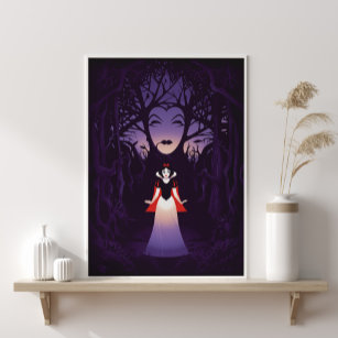 Snow White and Evil Queen Purple Poster