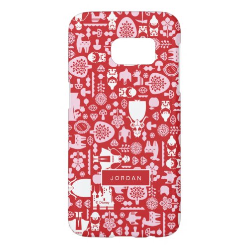 Snow White and Friends Pattern  Add Your Name Samsung Galaxy S7 Case