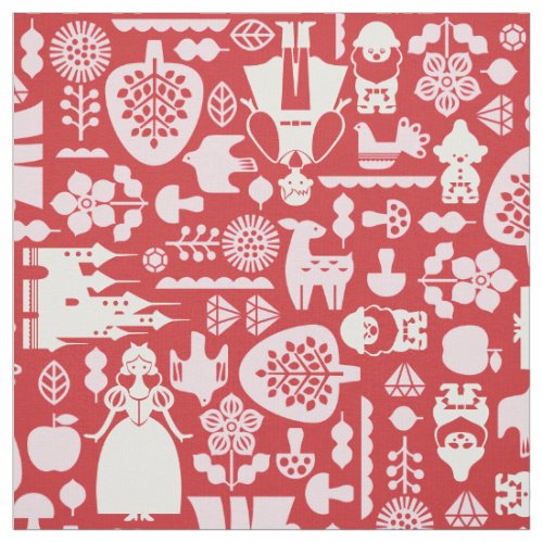 Snow White and Friends Pattern Fabric