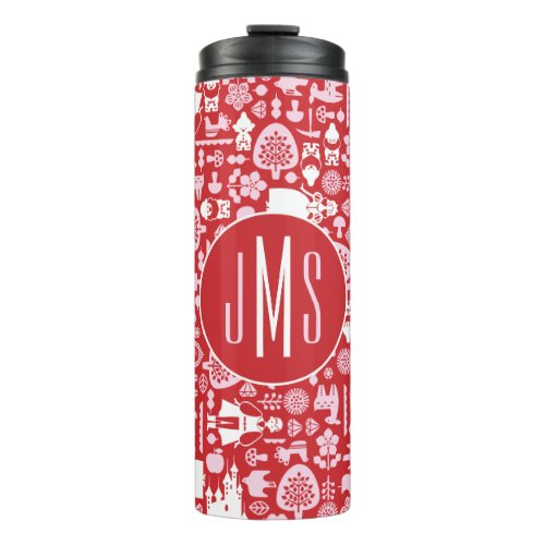 Snow White and Friends Pattern  Monogram Thermal Tumbler
