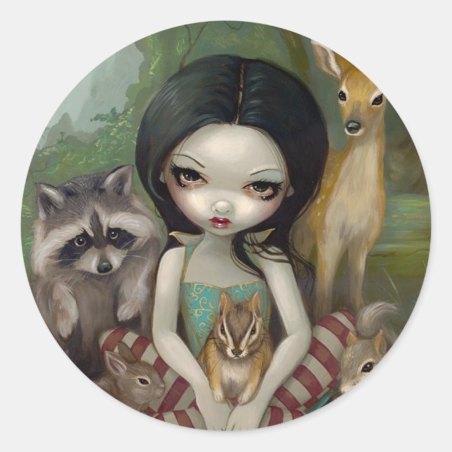 "Snow White and Her Animal Friends" Sticker (Front)