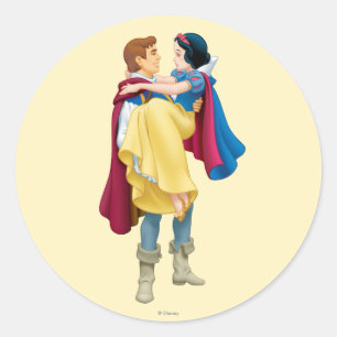Snow White and Prince Charming Classic Round Sticker