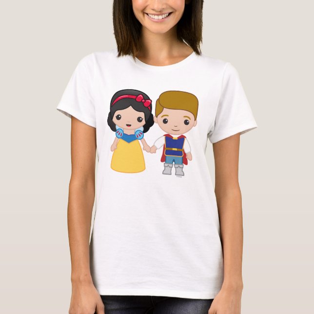 Snow White and Prince Charming Emoji 2 T-Shirt (Front)