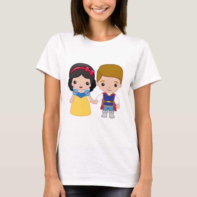 Snow White and Prince Charming Emoji 2 T-Shirt (Front)