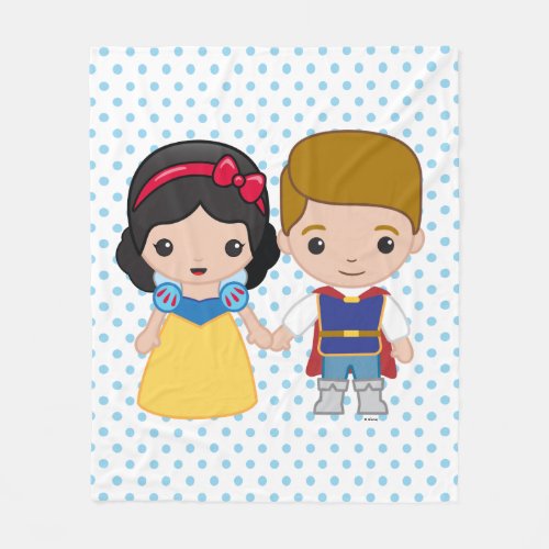 Snow White and Prince Charming Emoji Fleece Blanket
