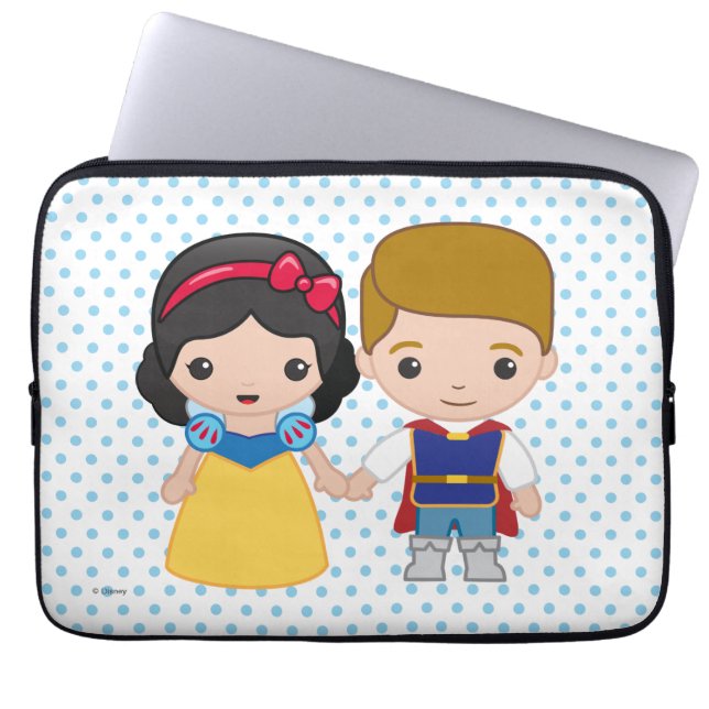 Snow White and Prince Charming Emoji Laptop Sleeve (Front)