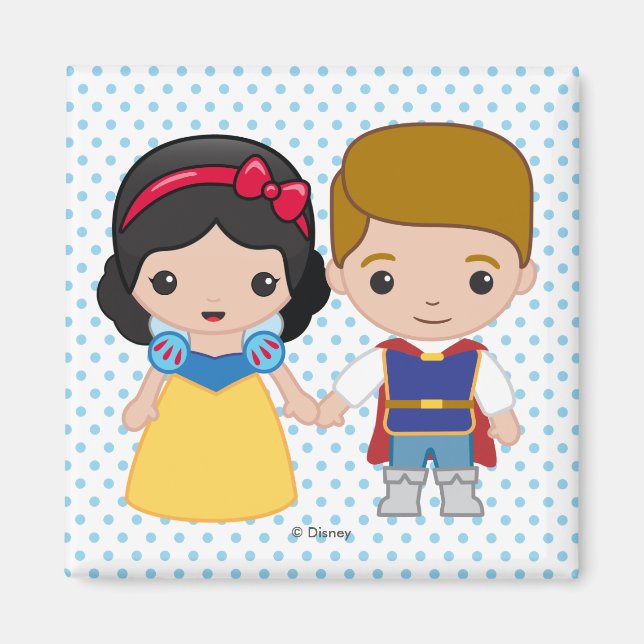 Snow White and Prince Charming Emoji Magnet (Front)