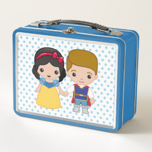 Snow White and Prince Charming Emoji Metal Lunch Box