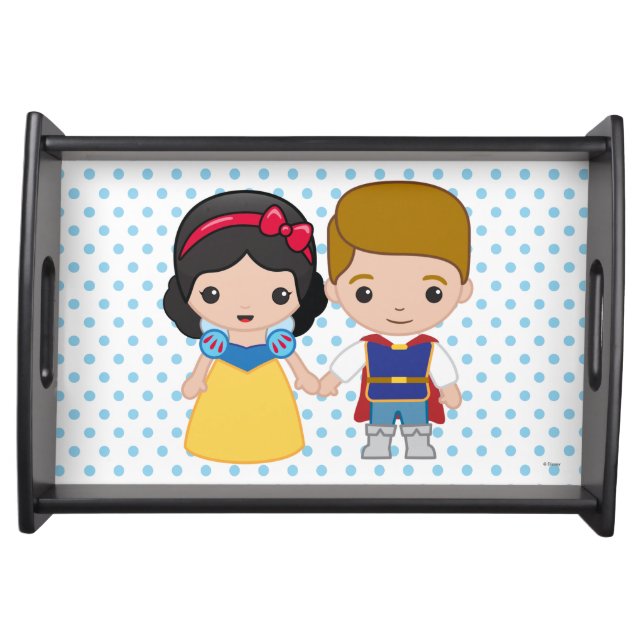 Snow White and Prince Charming Emoji Serving Tray (Front)
