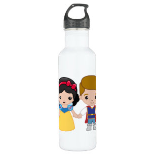 Snow White and Prince Charming Emoji Stainless Steel Water Bottle