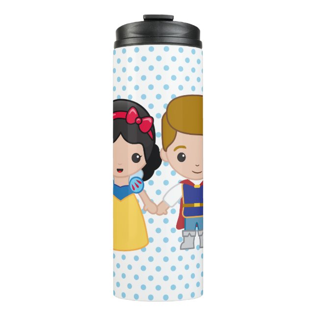 Snow White and Prince Charming Emoji Thermal Tumbler (Front)