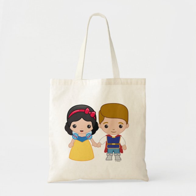 Snow White and Prince Charming Emoji Tote Bag (Front)