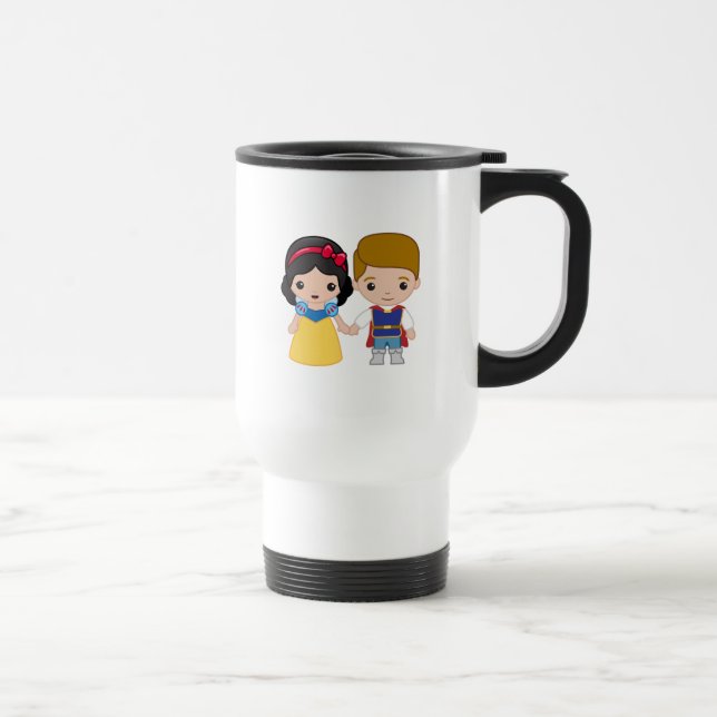 Snow White and Prince Charming Emoji Travel Mug (Right)