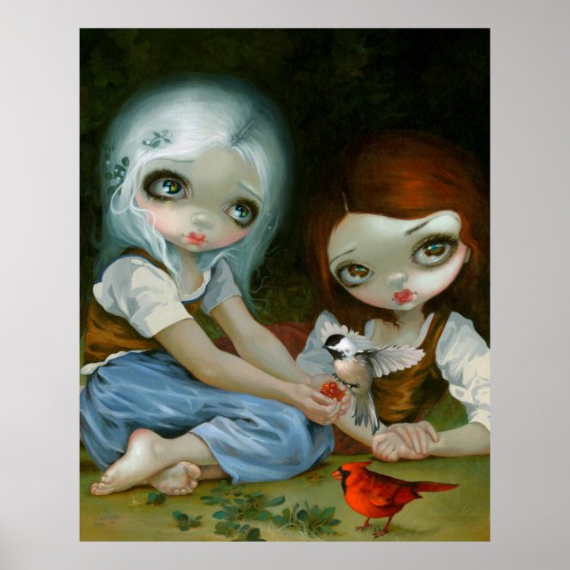 Snow White and Rose Red art print Jasmine Becket (Front)