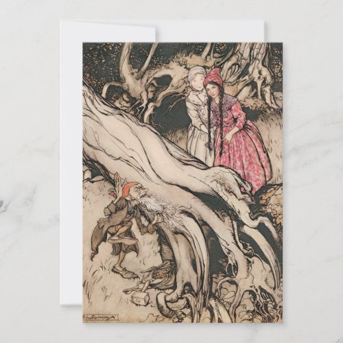 Snow White and Rose Red by Arthur Rackham Invitation