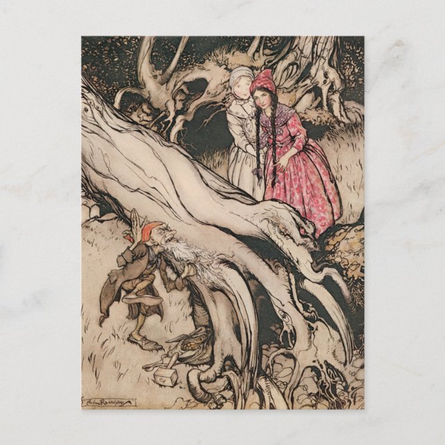 Snow White and Rose Red by Arthur Rackham Postcard (Front)