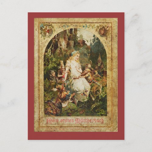 Snow White and Seven Dwarves Postcard
