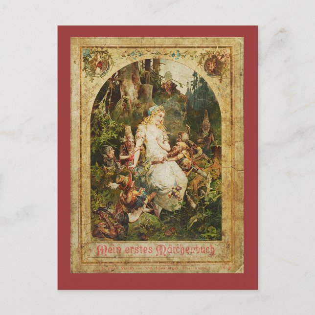 Snow White and Seven Dwarves Postcard (Front)