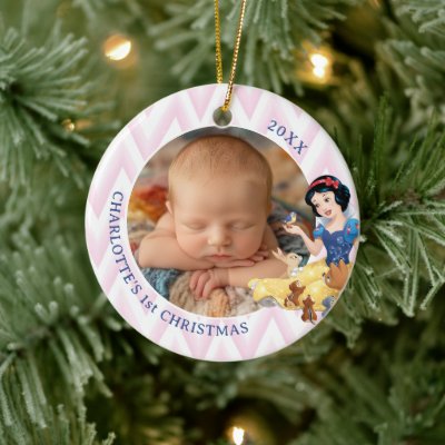 Snow White and the Forest Animals Ceramic Ornament