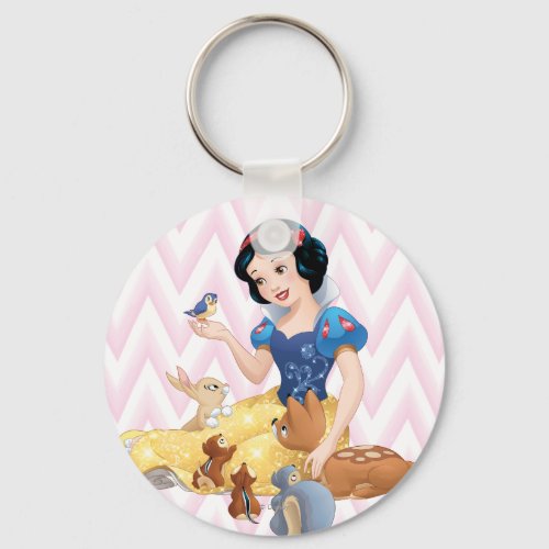Snow White and the Forest Animals Keychain
