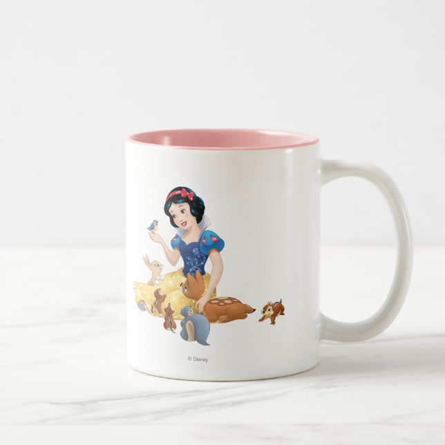 Snow White and the Forest Animals Two-Tone Coffee Mug (Right)