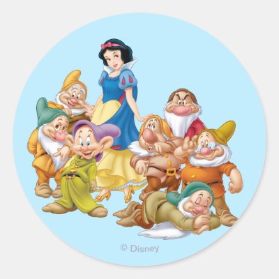 Snow White and the Seven Dwarfs 2 Classic Round Sticker