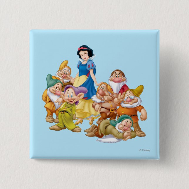 Snow White and the Seven Dwarfs 2 Pinback Button (Front)