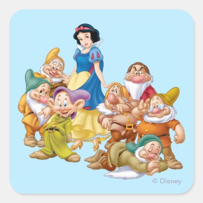 Snow White and the Seven Dwarfs 2 Square Sticker