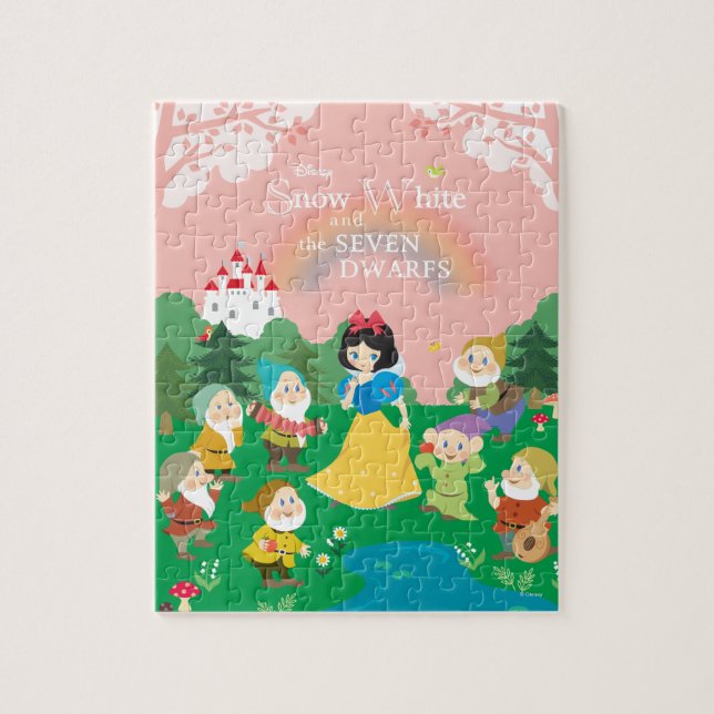 Snow White and the Seven Dwarfs Cartoon Jigsaw Puzzle (Vertical)