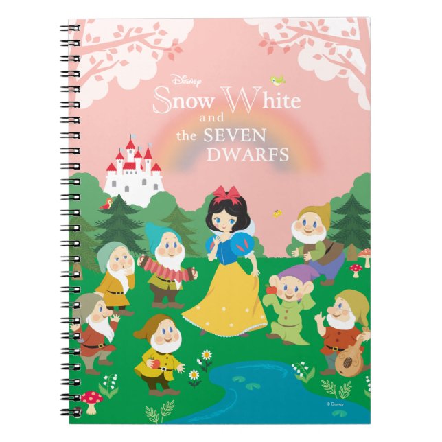 Snow White and the Seven Dwarfs Cartoon Notebook (Front)