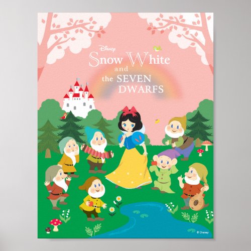 Snow White and the Seven Dwarfs Cartoon Poster