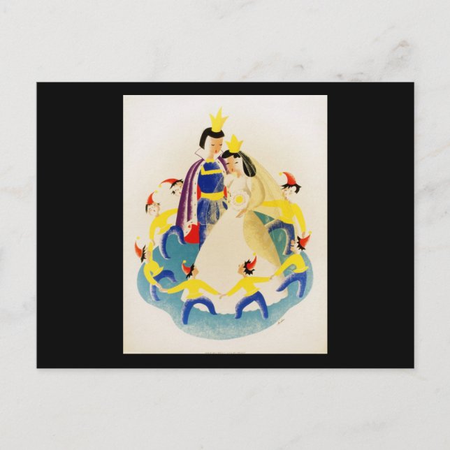 Snow White and the seven dwarfs Postcard (Front)
