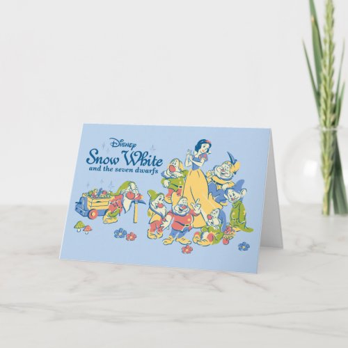 Snow White and the Seven Dwarfs taking a Break Card