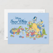 Snow White and the Seven Dwarfs taking a Break Postcard | Zazzle