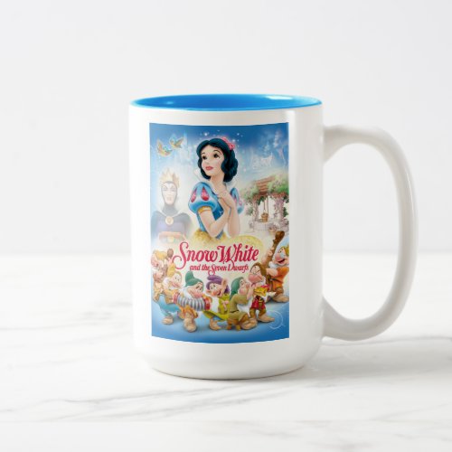 Snow White and the Seven Dwarfs with Evil Queen Two_Tone Coffee Mug