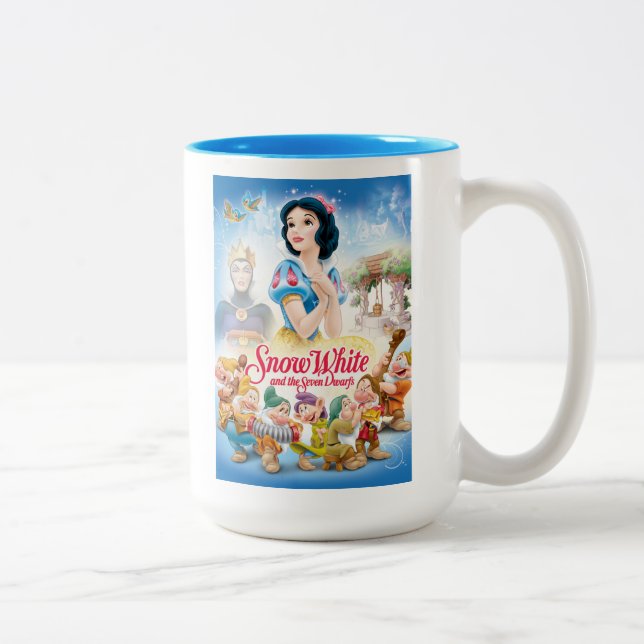Snow White and the Seven Dwarfs with Evil Queen Two-Tone Coffee Mug (Right)