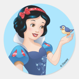 Snow White   Besties Rule Classic Round Sticker